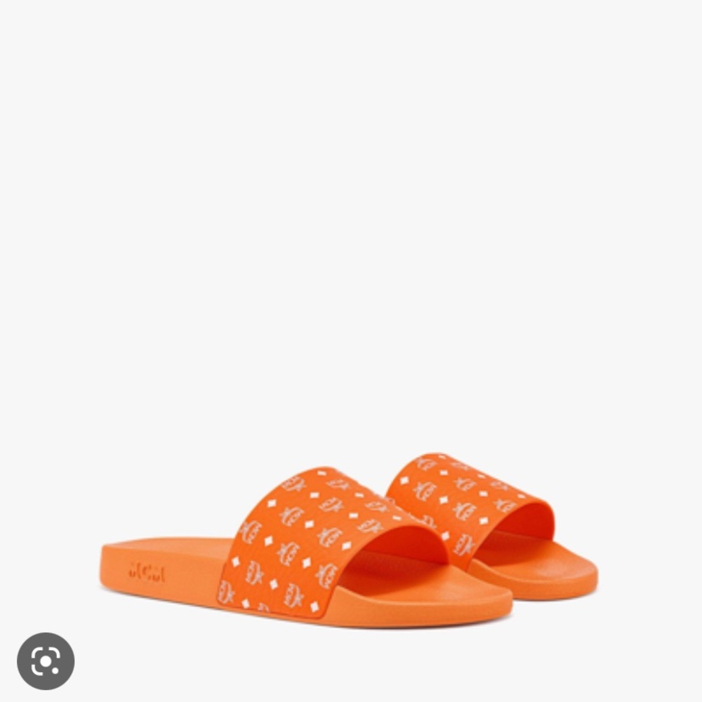 Orange MCM Monogram Sandals